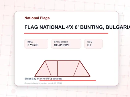 FLAG NATIONAL 4'X 6' BUNTING, BULGARIA - National Flags - IMPA 371306 - UOM ST