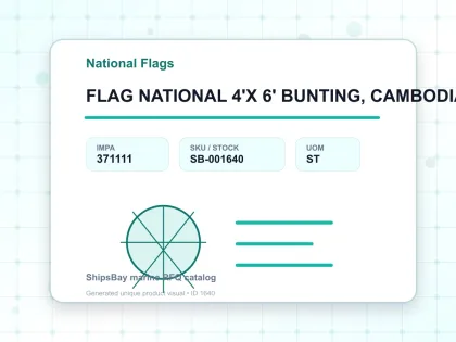 FLAG NATIONAL 4'X 6' BUNTING, CAMBODIA - National Flags - IMPA 371111 - UOM ST
