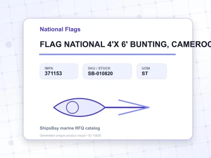 FLAG NATIONAL 4'X 6' BUNTING, CAMEROON - National Flags - IMPA 371153 - UOM ST