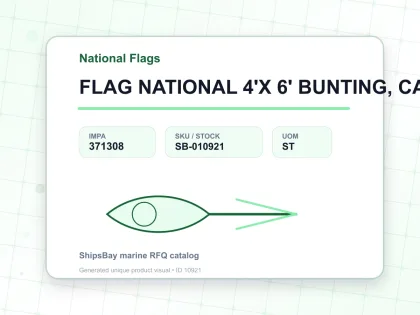FLAG NATIONAL 4'X 6' BUNTING, CANADA - National Flags - IMPA 371308 - UOM ST