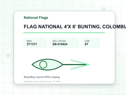 FLAG NATIONAL 4'X 6' BUNTING, COLOMBIA - National Flags - IMPA 371311 - UOM ST