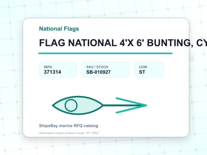 FLAG NATIONAL 4'X 6' BUNTING, CYPRUS - National Flags - IMPA 371314 - UOM ST