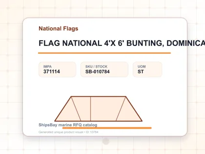 FLAG NATIONAL 4'X 6' BUNTING, DOMINICA (COMMONWEALTH OF) - National Flags - IMPA 371114 - UOM ST