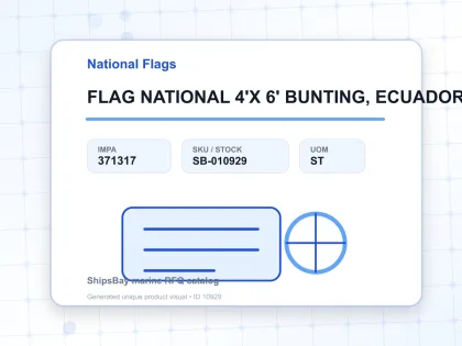 FLAG NATIONAL 4'X 6' BUNTING, ECUADOR - National Flags - IMPA 371317 - UOM ST