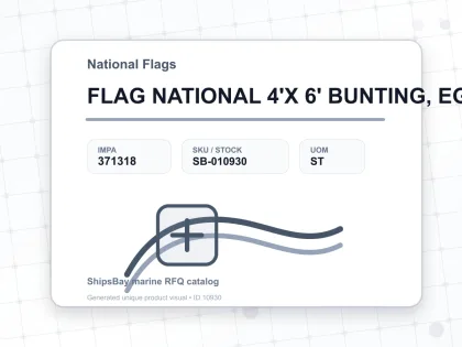 FLAG NATIONAL 4'X 6' BUNTING, EGYPT - National Flags - IMPA 371318 - UOM ST