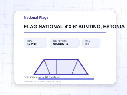 FLAG NATIONAL 4'X 6' BUNTING, ESTONIA - National Flags - IMPA 371116 - UOM ST