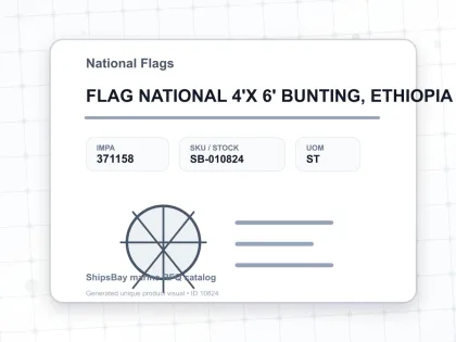 FLAG NATIONAL 4'X 6' BUNTING, ETHIOPIA - National Flags - IMPA 371158 - UOM ST