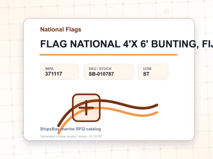 FLAG NATIONAL 4'X 6' BUNTING, FIJI - National Flags - IMPA 371117 - UOM ST