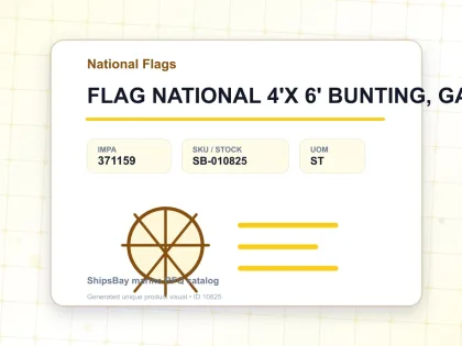 FLAG NATIONAL 4'X 6' BUNTING, GABON - National Flags - IMPA 371159 - UOM ST