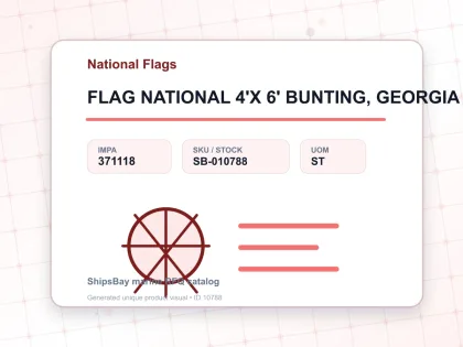 FLAG NATIONAL 4'X 6' BUNTING, GEORGIA - National Flags - IMPA 371118 - UOM ST