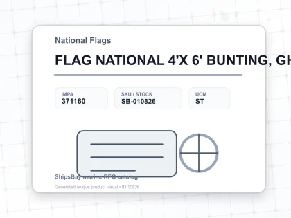 FLAG NATIONAL 4'X 6' BUNTING, GHANA - National Flags - IMPA 371160 - UOM ST