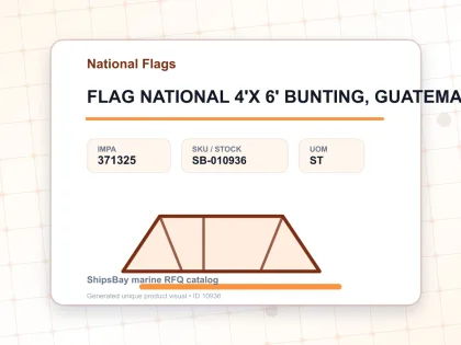 FLAG NATIONAL 4'X 6' BUNTING, GUATEMALA - National Flags - IMPA 371325 - UOM ST