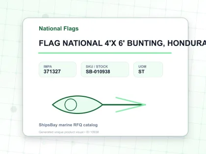 FLAG NATIONAL 4'X 6' BUNTING, HONDURAS - National Flags - IMPA 371327 - UOM ST