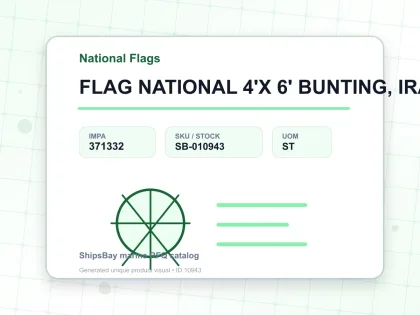 FLAG NATIONAL 4'X 6' BUNTING, IRAQ - National Flags - IMPA 371332 - UOM ST