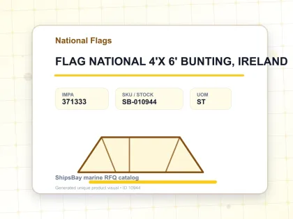 FLAG NATIONAL 4'X 6' BUNTING, IRELAND - National Flags - IMPA 371333 - UOM ST