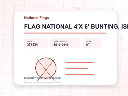 FLAG NATIONAL 4'X 6' BUNTING, ISRAEL - National Flags - IMPA 371334 - UOM ST