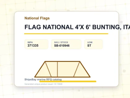 FLAG NATIONAL 4'X 6' BUNTING, ITALY - National Flags - IMPA 371335 - UOM ST