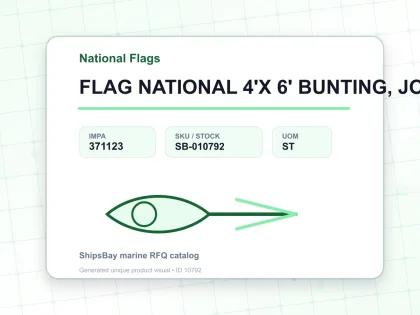 FLAG NATIONAL 4'X 6' BUNTING, JORDAN - National Flags - IMPA 371123 - UOM ST