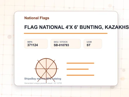 FLAG NATIONAL 4'X 6' BUNTING, KAZAKHSTAN - National Flags - IMPA 371124 - UOM ST