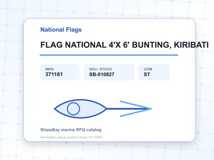 FLAG NATIONAL 4'X 6' BUNTING, KIRIBATI - National Flags - IMPA 371161 - UOM ST