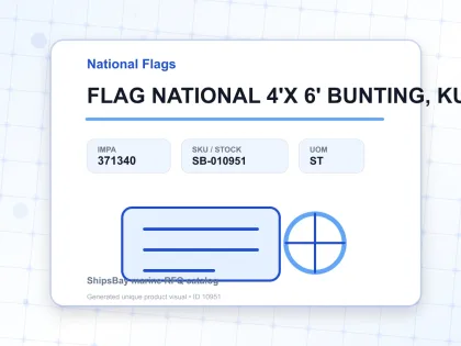 FLAG NATIONAL 4'X 6' BUNTING, KUWAIT - National Flags - IMPA 371340 - UOM ST