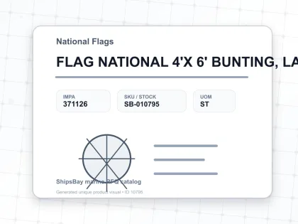 FLAG NATIONAL 4'X 6' BUNTING, LAOS - National Flags - IMPA 371126 - UOM ST