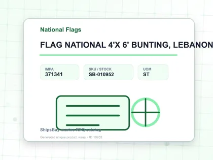 FLAG NATIONAL 4'X 6' BUNTING, LEBANON - National Flags - IMPA 371341 - UOM ST