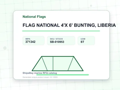 FLAG NATIONAL 4'X 6' BUNTING, LIBERIA - National Flags - IMPA 371342 - UOM ST