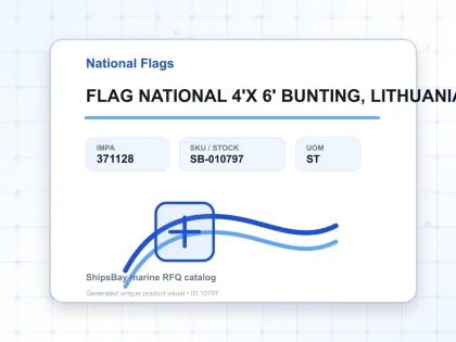 FLAG NATIONAL 4'X 6' BUNTING, LITHUANIA - National Flags - IMPA 371128 - UOM ST