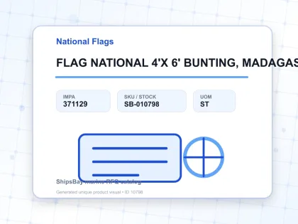 FLAG NATIONAL 4'X 6' BUNTING, MADAGASCAR - National Flags - IMPA 371129 - UOM ST