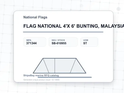 FLAG NATIONAL 4'X 6' BUNTING, MALAYSIA - National Flags - IMPA 371344 - UOM ST
