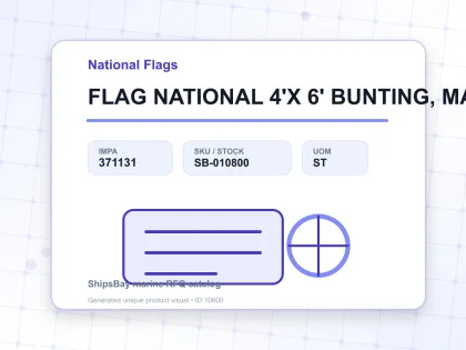 FLAG NATIONAL 4'X 6' BUNTING, MALTA - National Flags - IMPA 371131 - UOM ST