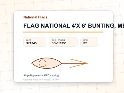 FLAG NATIONAL 4'X 6' BUNTING, MEXICO - National Flags - IMPA 371345 - UOM ST