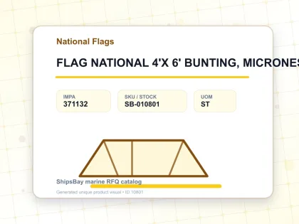 FLAG NATIONAL 4'X 6' BUNTING, MICRONESIA - National Flags - IMPA 371132 - UOM ST
