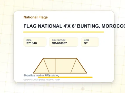 FLAG NATIONAL 4'X 6' BUNTING, MOROCCO - National Flags - IMPA 371346 - UOM ST