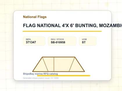 FLAG NATIONAL 4'X 6' BUNTING, MOZAMBIQUE - National Flags - IMPA 371347 - UOM ST