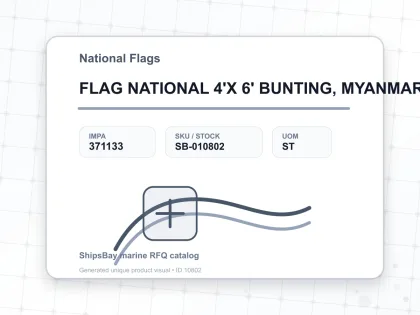 FLAG NATIONAL 4'X 6' BUNTING, MYANMAR - National Flags - IMPA 371133 - UOM ST