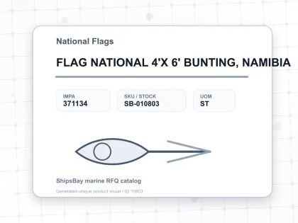 FLAG NATIONAL 4'X 6' BUNTING, NAMIBIA - National Flags - IMPA 371134 - UOM ST