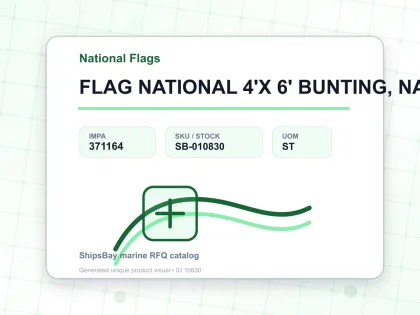 FLAG NATIONAL 4'X 6' BUNTING, NAURU - National Flags - IMPA 371164 - UOM ST