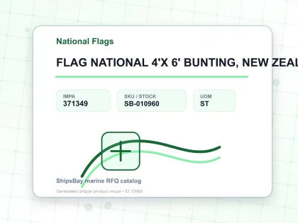 FLAG NATIONAL 4'X 6' BUNTING, NEW ZEALAND - National Flags - IMPA 371349 - UOM ST