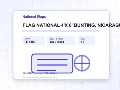 FLAG NATIONAL 4'X 6' BUNTING, NICARAGUA - National Flags - IMPA 371350 - UOM ST