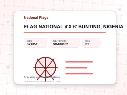 FLAG NATIONAL 4'X 6' BUNTING, NIGERIA - National Flags - IMPA 371351 - UOM ST