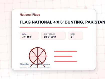 FLAG NATIONAL 4'X 6' BUNTING, PAKISTAN - National Flags - IMPA 371353 - UOM ST