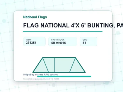 FLAG NATIONAL 4'X 6' BUNTING, PANAMA - National Flags - IMPA 371354 - UOM ST