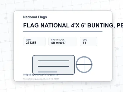 FLAG NATIONAL 4'X 6' BUNTING, PERU - National Flags - IMPA 371356 - UOM ST