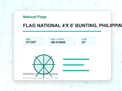FLAG NATIONAL 4'X 6' BUNTING, PHILIPPINES - National Flags - IMPA 371357 - UOM ST
