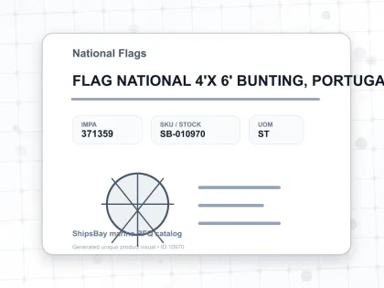 FLAG NATIONAL 4'X 6' BUNTING, PORTUGAL - National Flags - IMPA 371359 - UOM ST