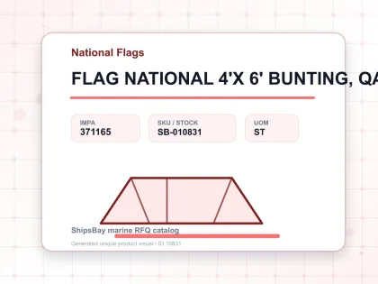 FLAG NATIONAL 4'X 6' BUNTING, QATAR - National Flags - IMPA 371165 - UOM ST
