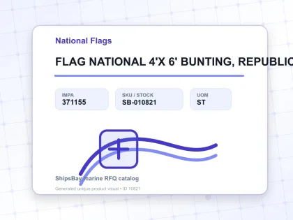 FLAG NATIONAL 4'X 6' BUNTING, REPUBLIC OF COTE D'IVOIRE - National Flags - IMPA 371155 - UOM ST