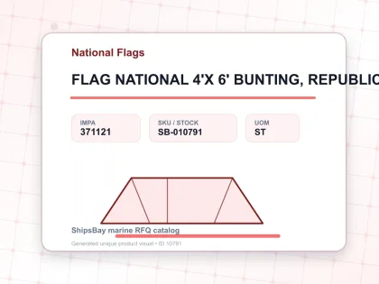 FLAG NATIONAL 4'X 6' BUNTING, REPUBLIC OF GUINEA - National Flags - IMPA 371121 - UOM ST